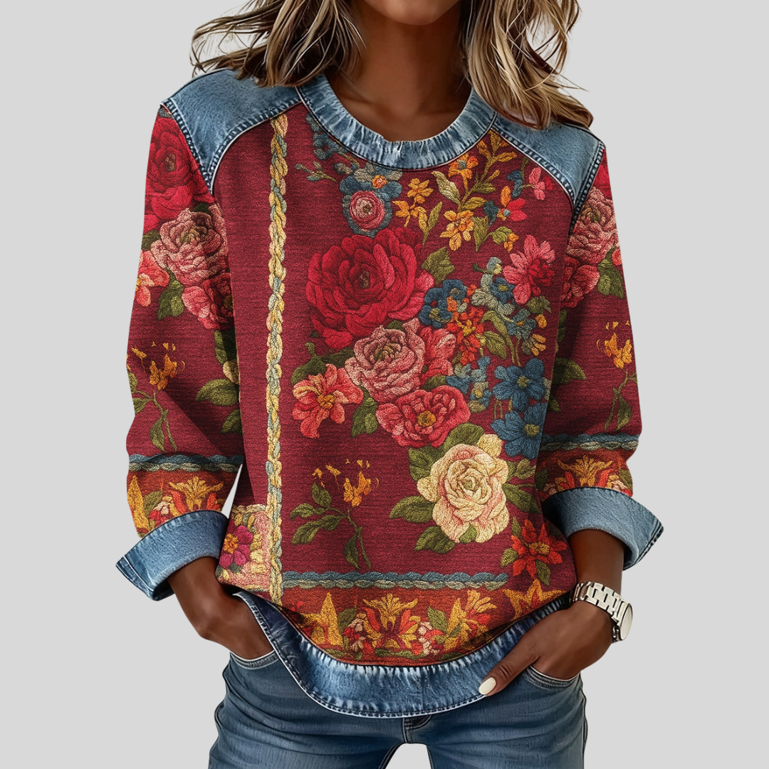 Junelle™ | Kukkaprintti Sweatshirt