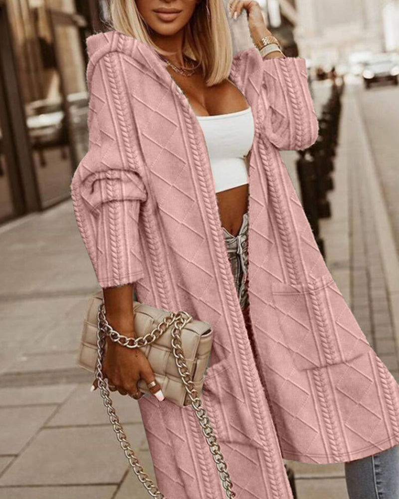 Monalisa - Lang Cardigan med Hette