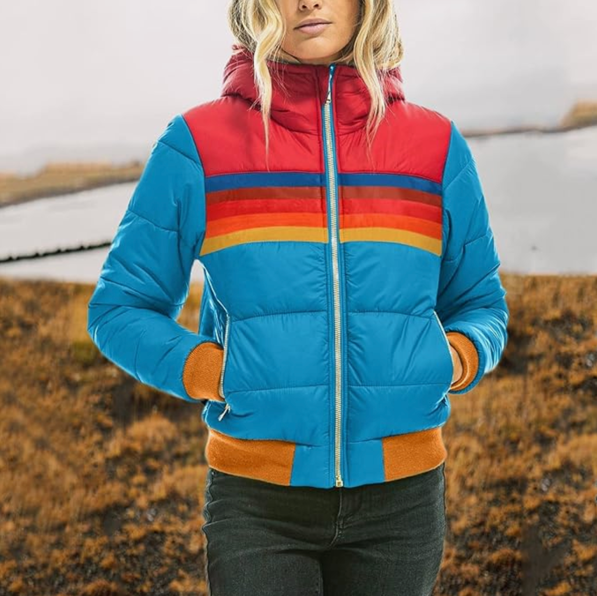 Ines - Retro Jakke med Pelshette
