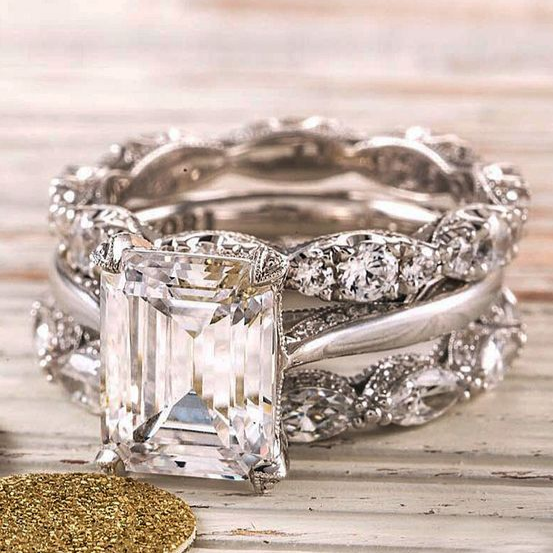 Vintage Lagdelt Glansring
