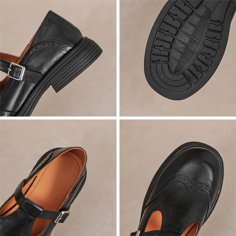 Bernadette | Ajaton Brogue T-nauha Mary Janes