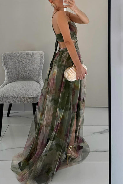 Giselle | Fortryllende Maxi-kjole med Blomstertrykk
