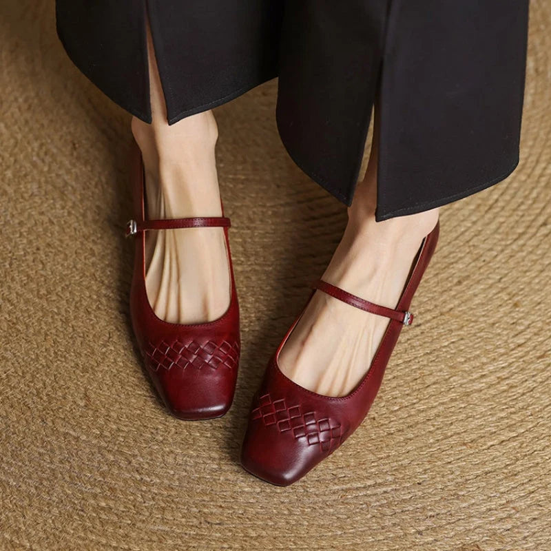 MARLOW | SQUARE-TOE MARY JANE FLATS