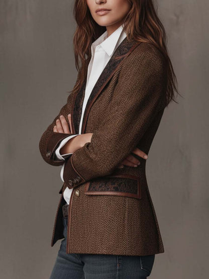 Hollis | Herringbone Paneeli Blazer