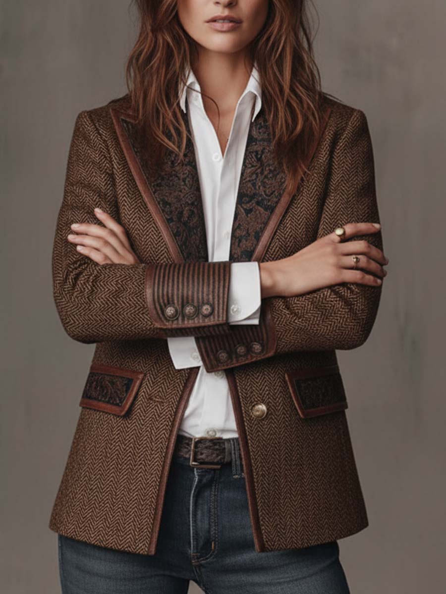 Hollis | Herringbone Paneeli Blazer