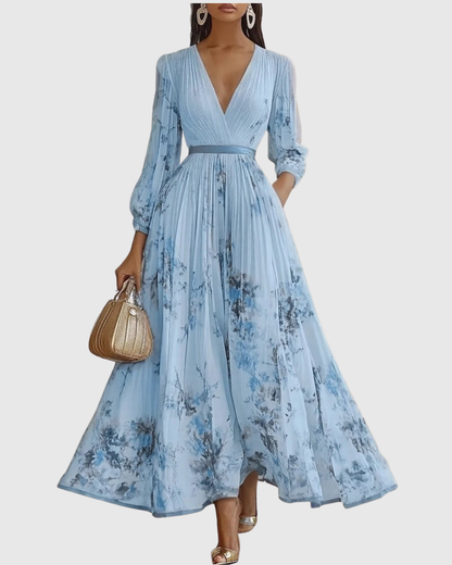 Siena™ | Elegant Plissé Maxi Kjole