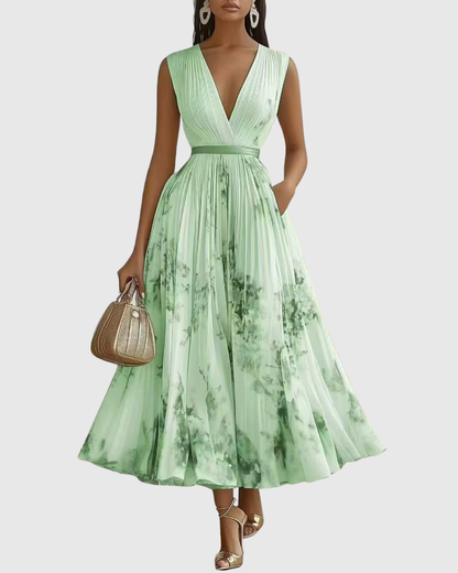 Siena™ | Elegant Plissé Maxi Kjole