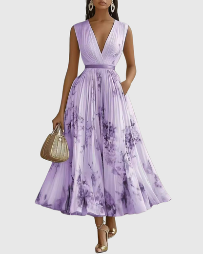 Siena™ | Elegant Plissé Maxi Kjole
