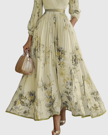 Rowella | Elegant Plisserte Maxi Kjole