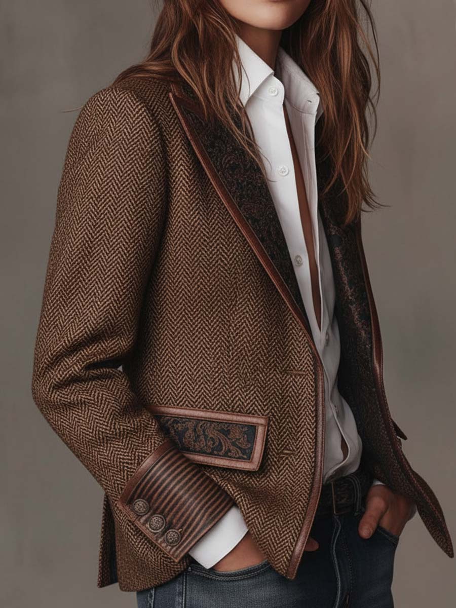 Hollis | Herringbone Paneeli Blazer