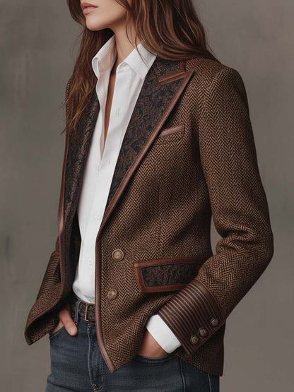 Hollis | Herringbone Paneeli Blazer