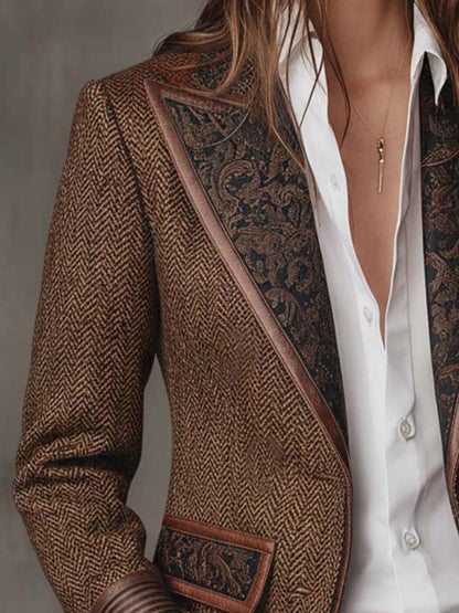 Hollis | Herringbone Paneeli Blazer