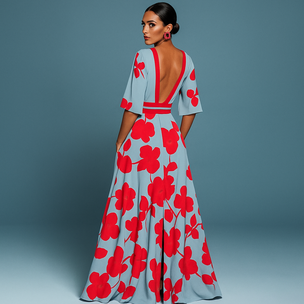 Mila™ | Myk V-hals Maxi-kjole