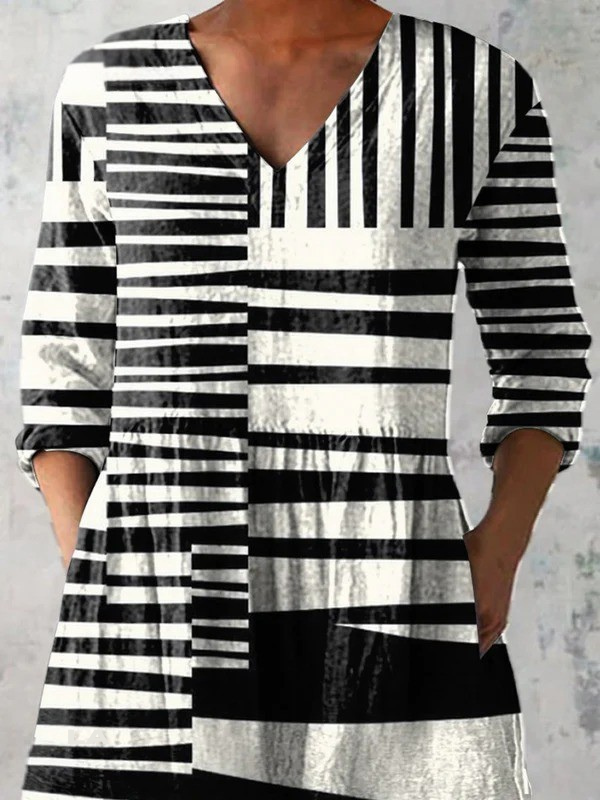 Capri | Lang V-hals bluse