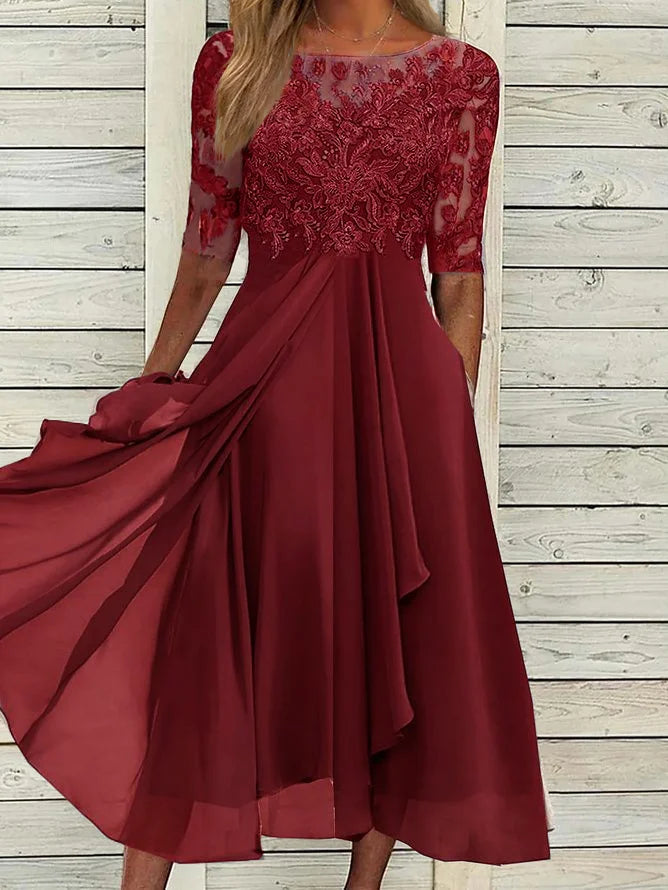 Puck™ | Elegant Midi-kjole i Blonder
