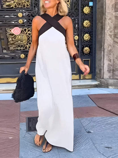 Esther - Maxi-kjole med halterneck
