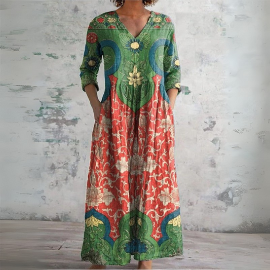 Judith | Vintage Floral Maxi Kjole