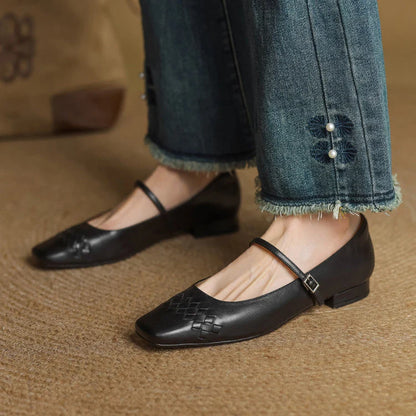 MARLOW | SQUARE-TOE MARY JANE FLATS
