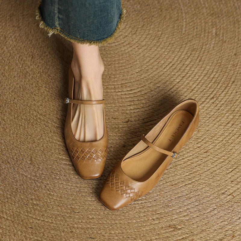 MARLOW | SQUARE-TOE MARY JANE FLATS