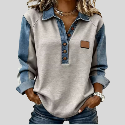 Voxanne™ | Denim Kaulusneule