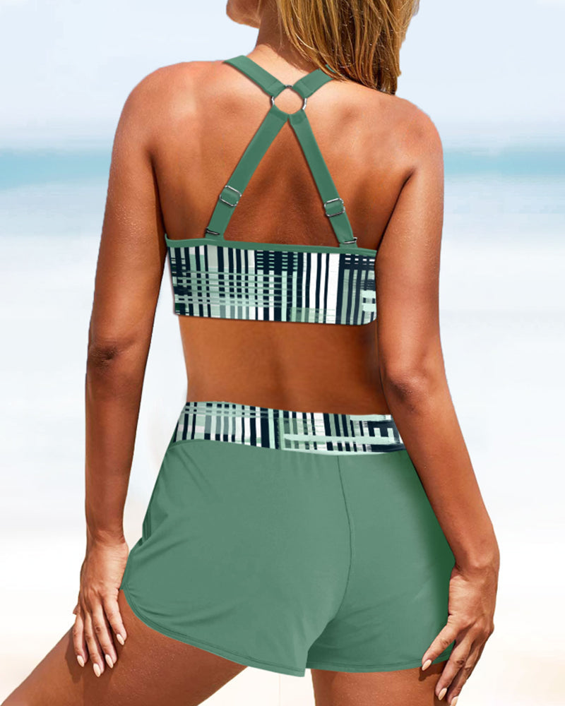 Janette - Høy Midje Ribbet Bikini