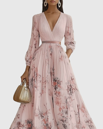 Rowella | Elegant Plisserte Maxi Kjole