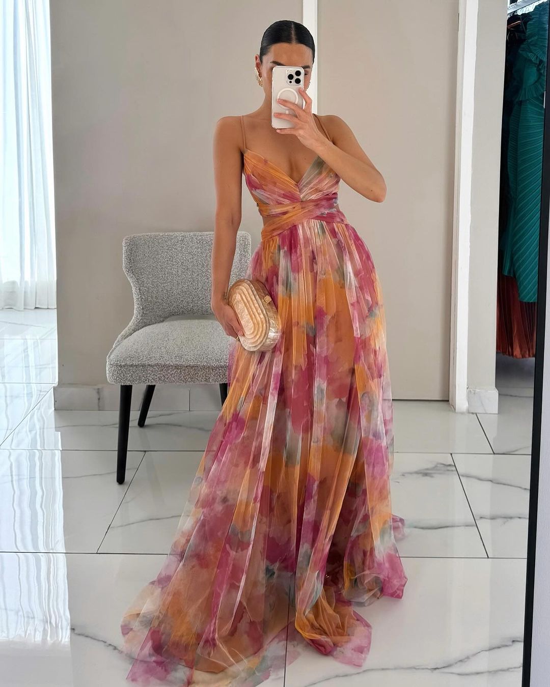 Giselle | Fortryllende Maxi-kjole med Blomstertrykk