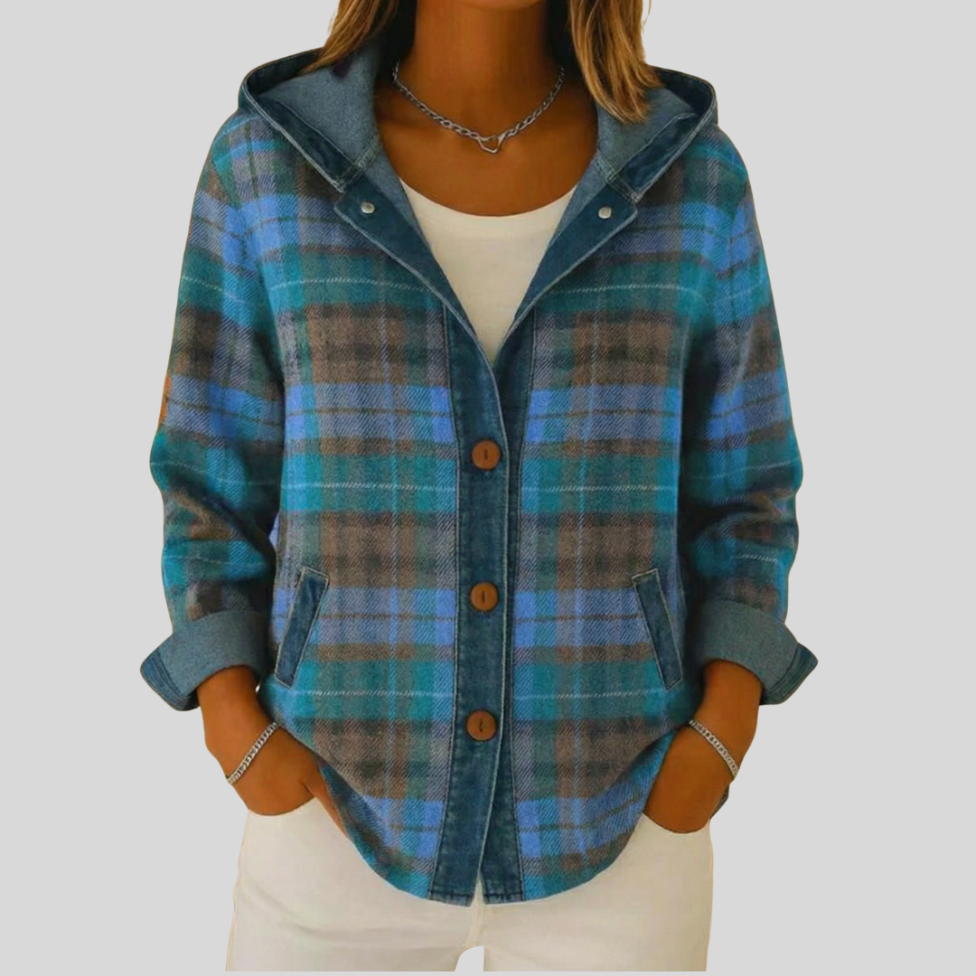 Bevlyn™ | Vuorattu Ruudullinen Shacket