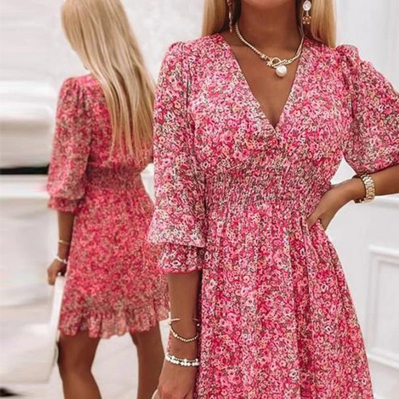 Sunna - Elegant Blomsterkjole