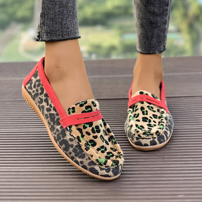 Aimee™ | Rød Leopard Mokasin