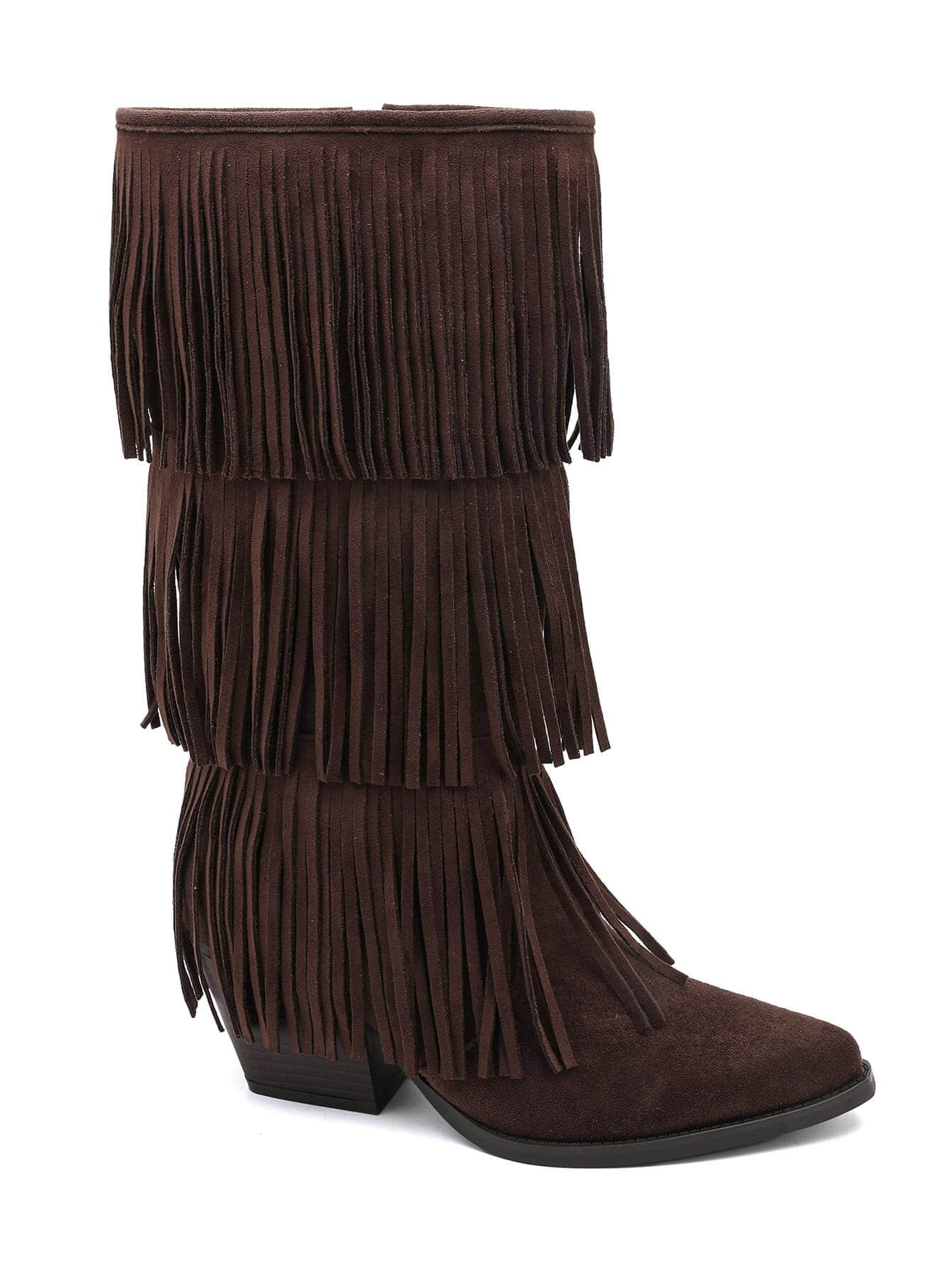 All Over Fringle Brune Støvler