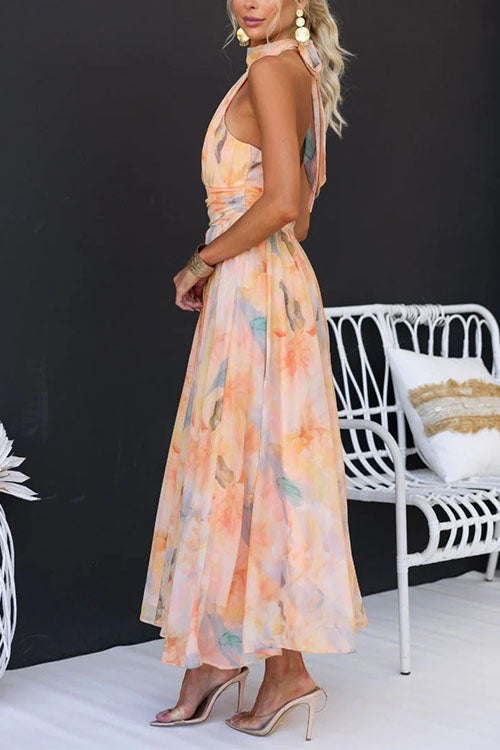 Halter™ - Maxi-kjole med trykk