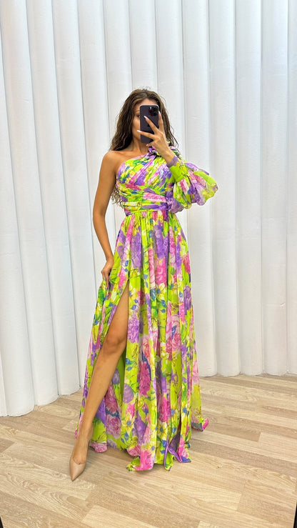 Maud™ | Elegant Kjole med Lange Ermer