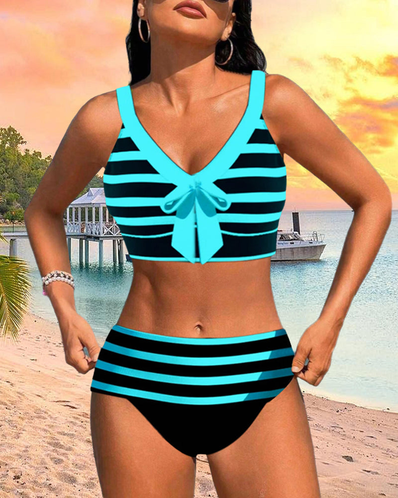 Liv® | Stripete bikini med høy midje