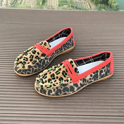 Aimee™ | Rød Leopard Mokasin