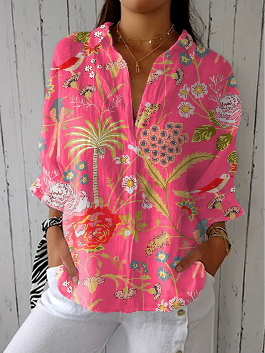 Floriana | Tropisk Blomsterbluse