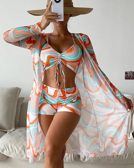 Liv® | 3-Delt Bikini Sett med Trykk