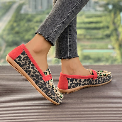 Aimee™ | Rød Leopard Mokasin
