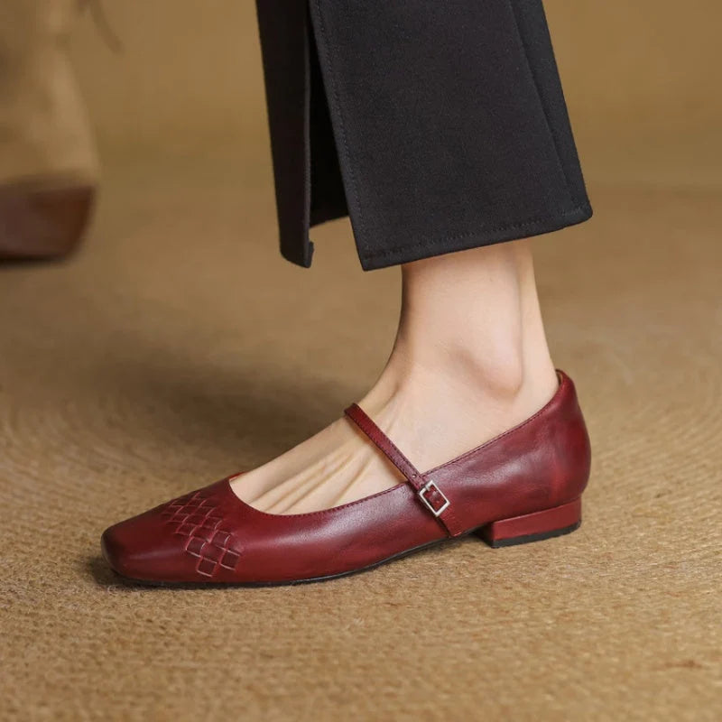 MARLOW | SQUARE-TOE MARY JANE FLATS