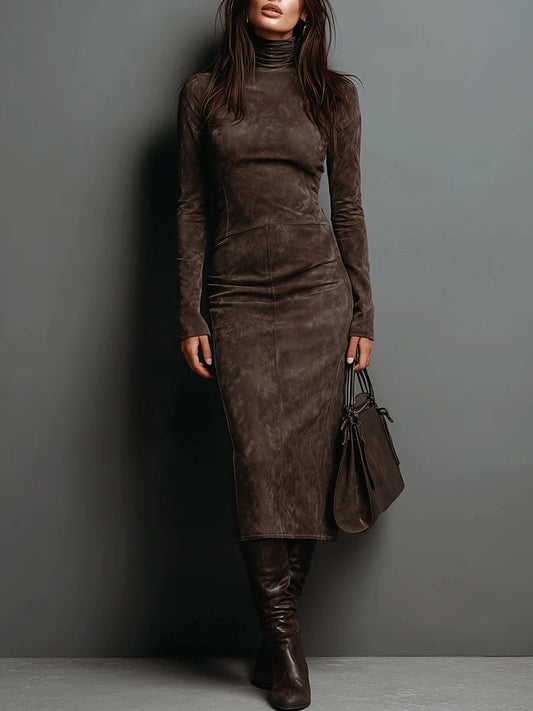 Ava | Suede midi-kjole