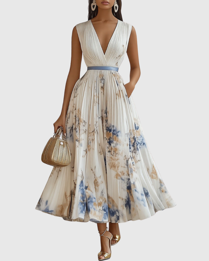 Siena™ | Elegant Plissé Maxi Kjole