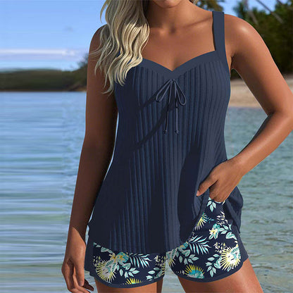 Liv® | Tankini Stripete med Delt Strandbukse