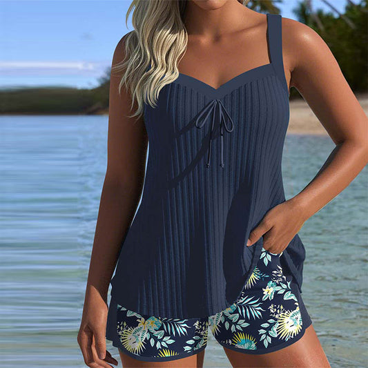 Laluna® | Stripete Tankini med Badetopp i To Deler