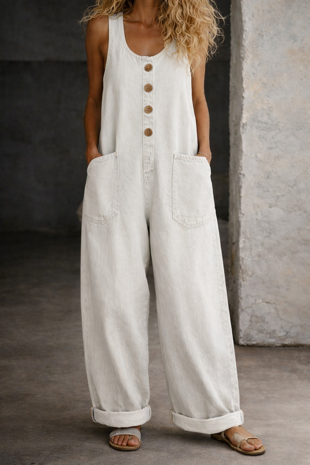 Willy | Vintage Vasket Bomullsdenim Overalls