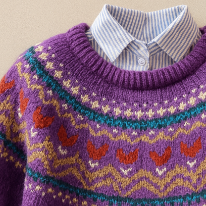 Julie™ | Klassisk Vintage Strikkegenser