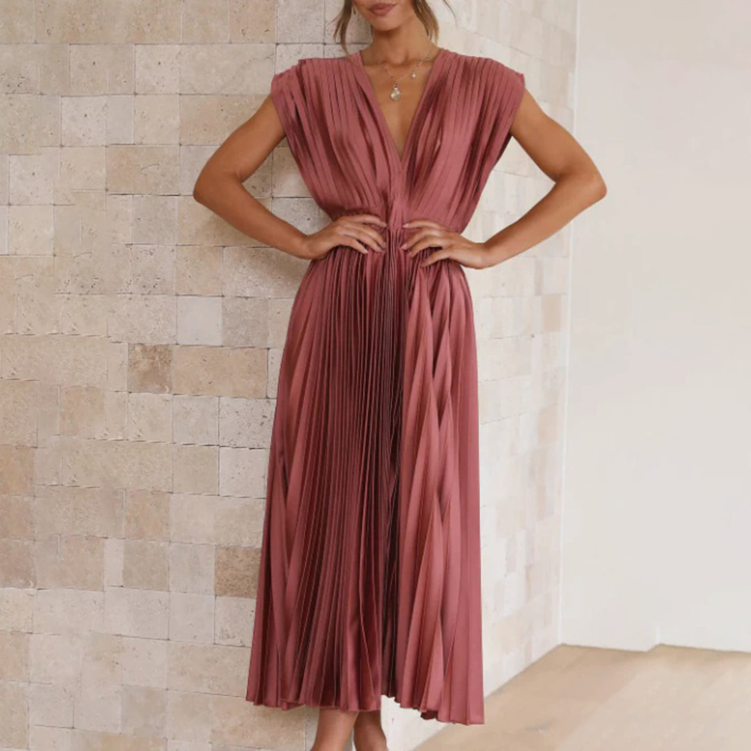 Marni™ | Tidløs Plisserte Midi Kjole