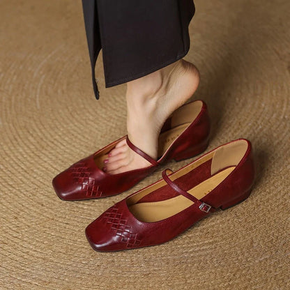 MARLOW | SQUARE-TOE MARY JANE FLATS