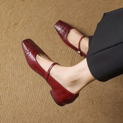 MARLOW | SQUARE-TOE MARY JANE FLATS