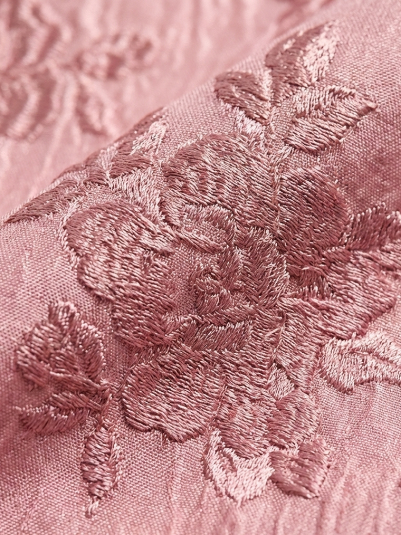 Xanthea | Kortermet Belte Floral Teksturert Maxi Skjortekjole