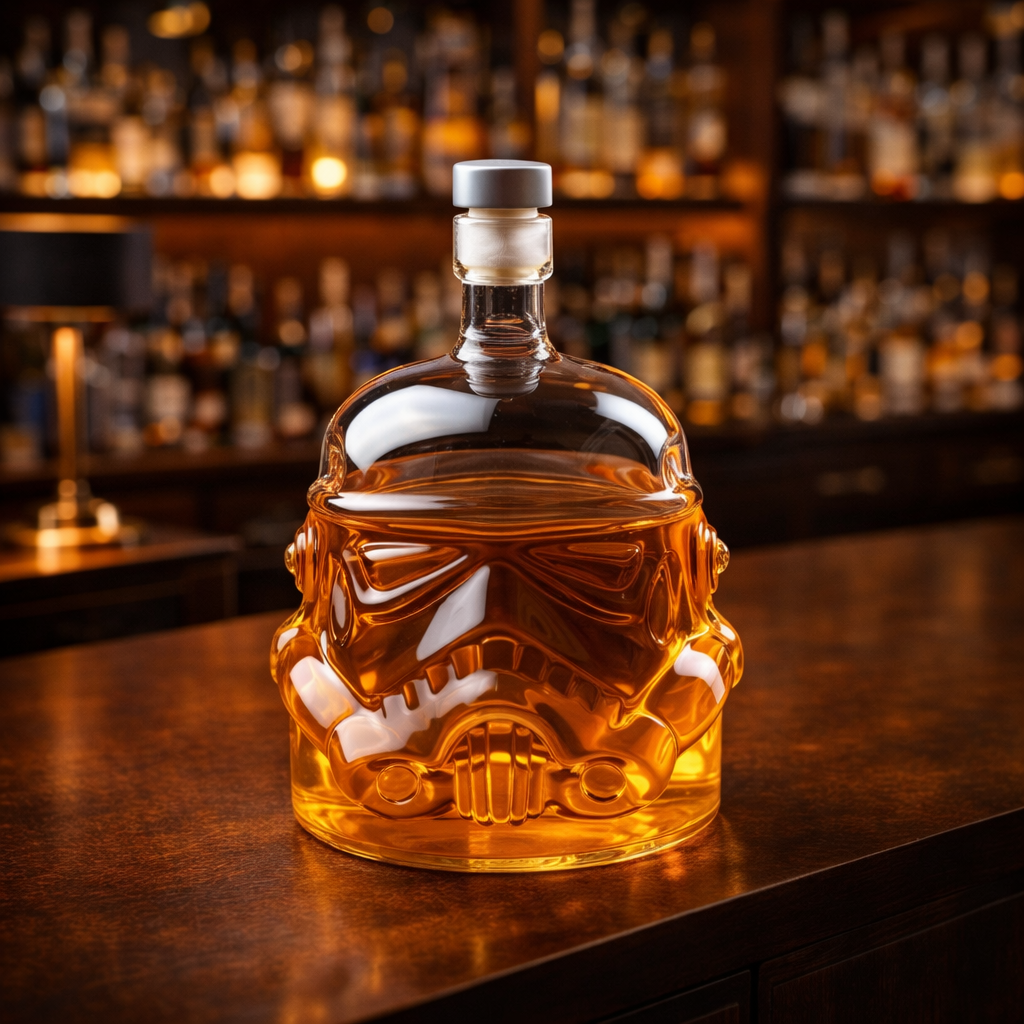 Whiskyflaske - Sett med Flaske og Glass